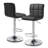 Marte Faux Leather Swivel Bar Stools, Adjustable Counter Height Barstools with Backrest and Footrest-40658658