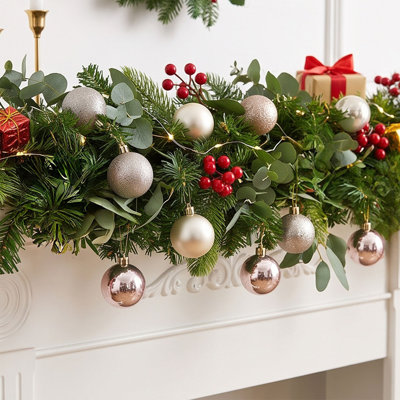 Décorations de Noël - 1 boîte de 12 ornements de 3 cm pour sapin de Noël, à suspendre, pour la maison ou pour les fêtes de fin d'année - Cadeau