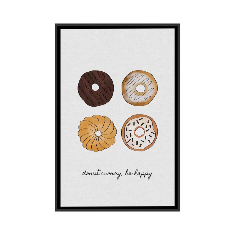 «Donut Wayez» par Orara Studio, impression sur toile tendue, H 48 po x l 32 po x P 1,5 po, Toile avec cadre noir