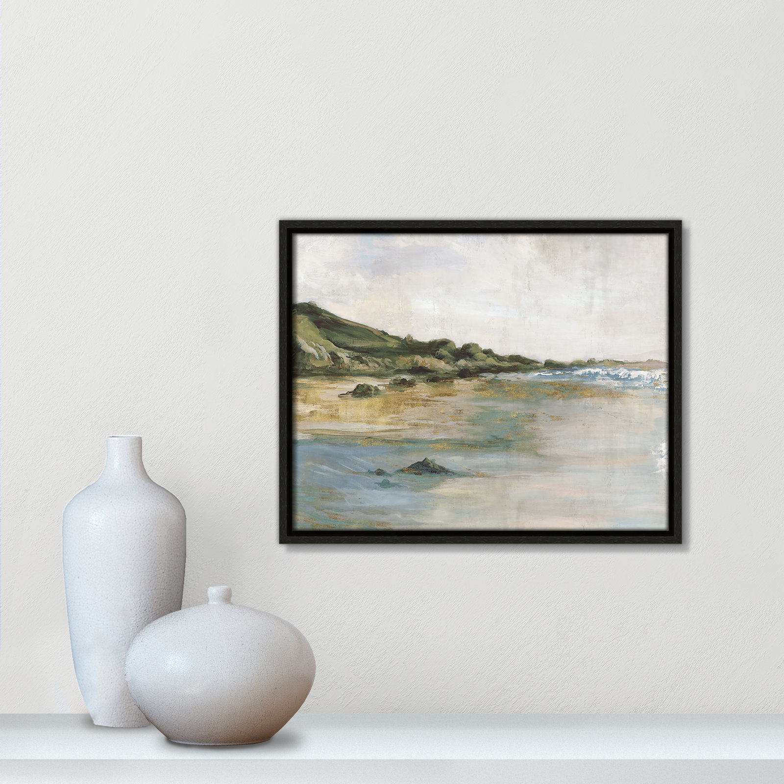 Cordoba "Tide's Edge" Print, 12.5" H x 15.5" W, Espresso