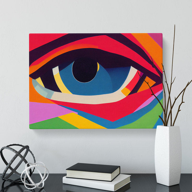 Colourful Abstract Eye Vol.5 - Wrapped Canvas Print, 35cm H x 50cm W x 3cm D