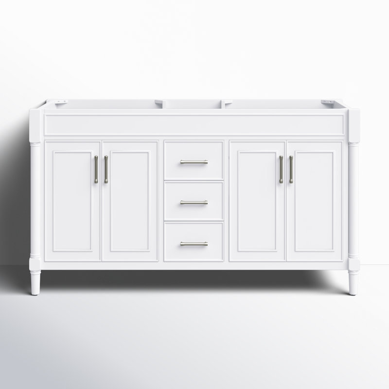 Addison 60'' Double Bathroom Vanity Base, White