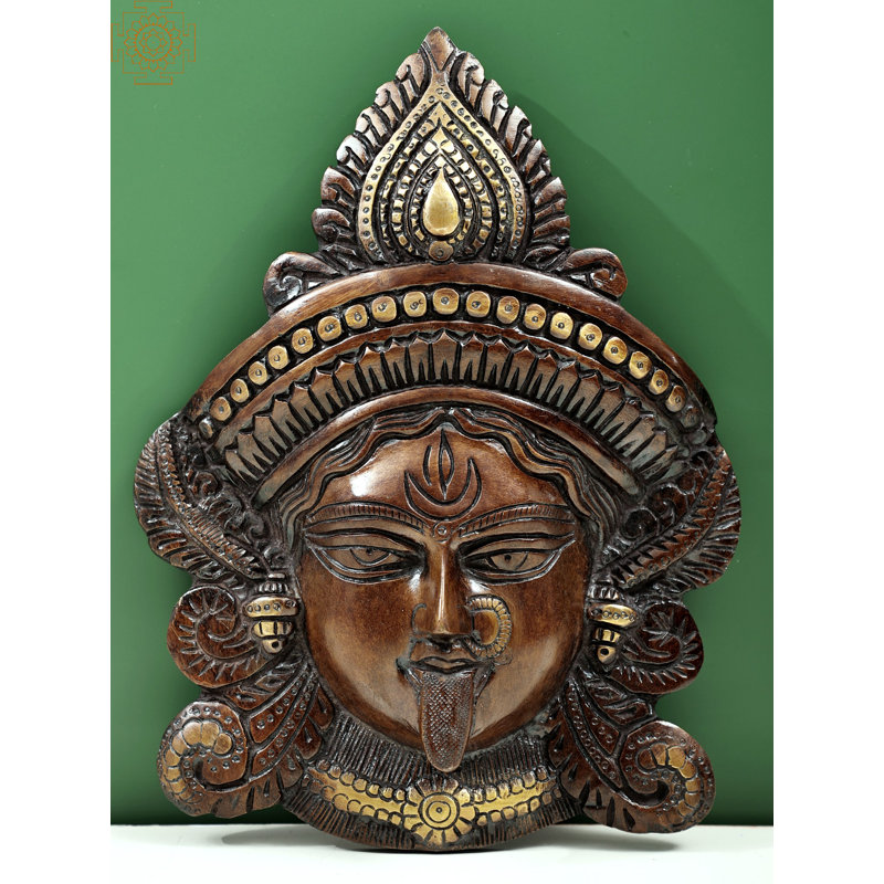 Figurine en laiton déesse Kali, Brun