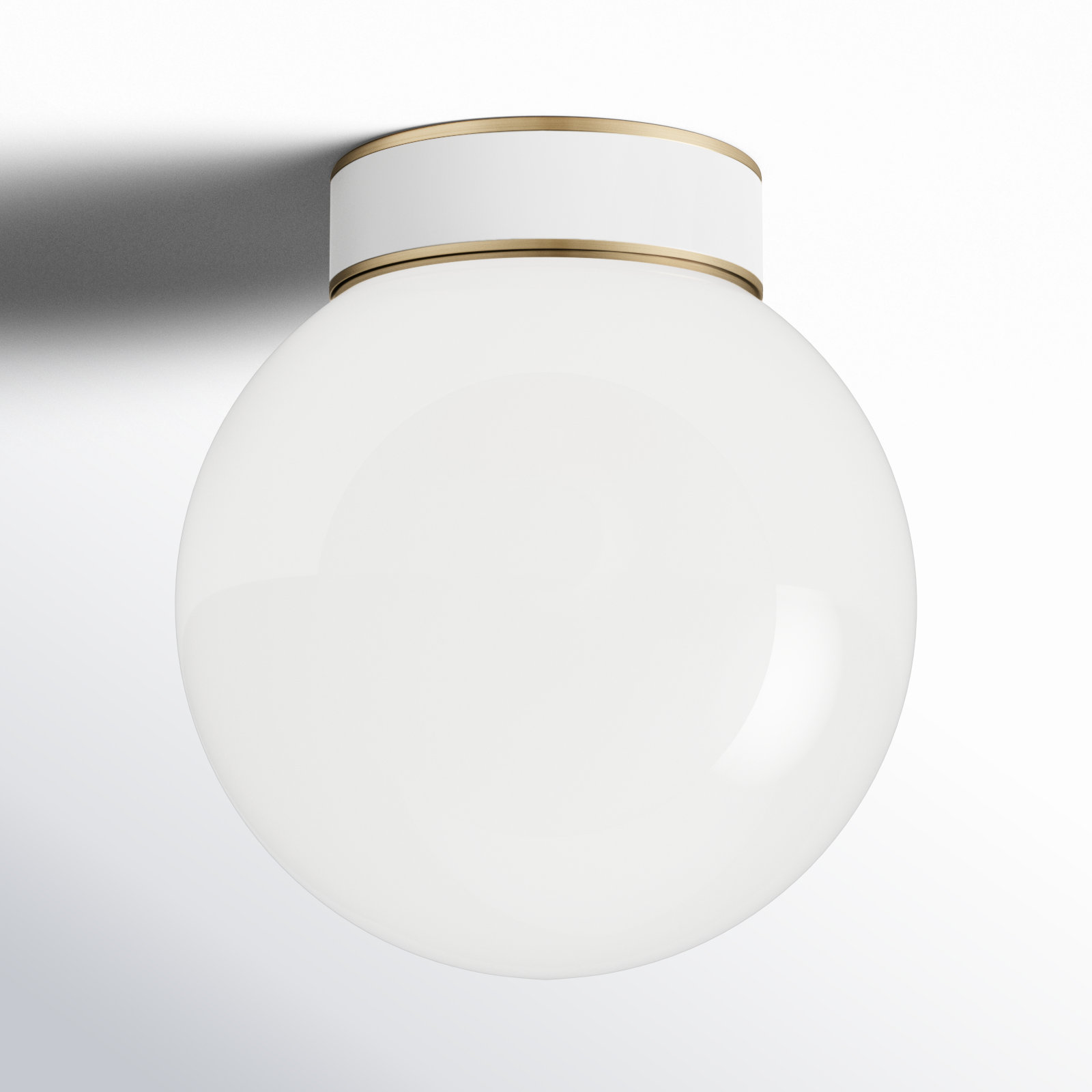 Moraine Single Light Flush Mount, Burnished Brass GW