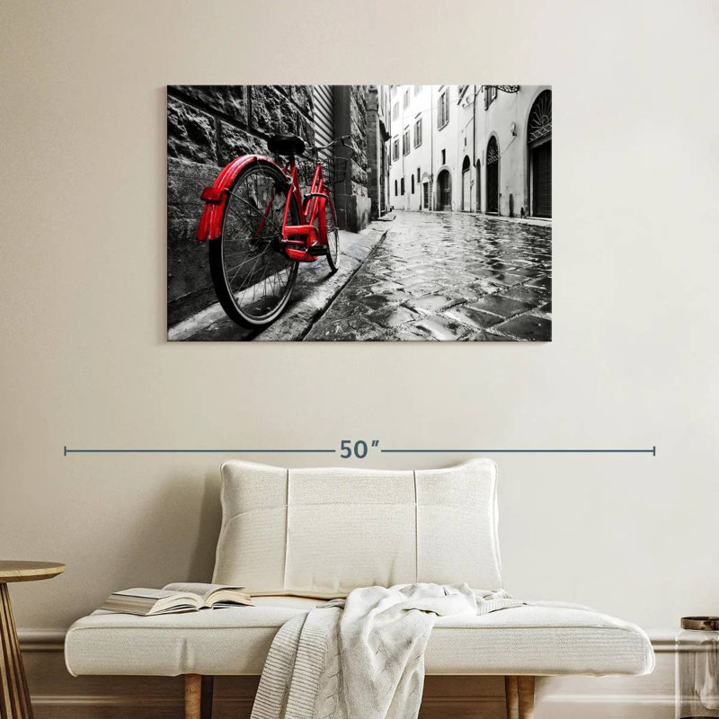 Mehar Red Bicycle Pop, 26" H x 39" W