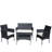 4 PC Rattan Patio Furniture Set Outdoor Patio Cushioned Seat Wicker Sofa-2056427906-2077434406