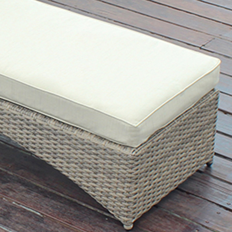Chaise longue d'extérieur réglable en osier PE