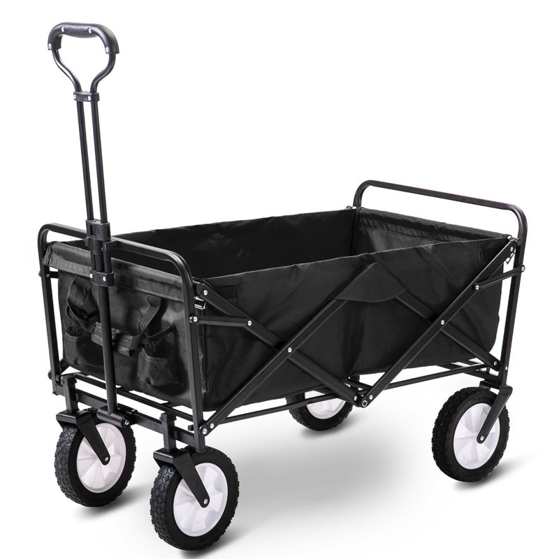 Lavender 25cm H x 80cm W x 44cm D 50kg Garden Portable Hand Truck Trolley, Black