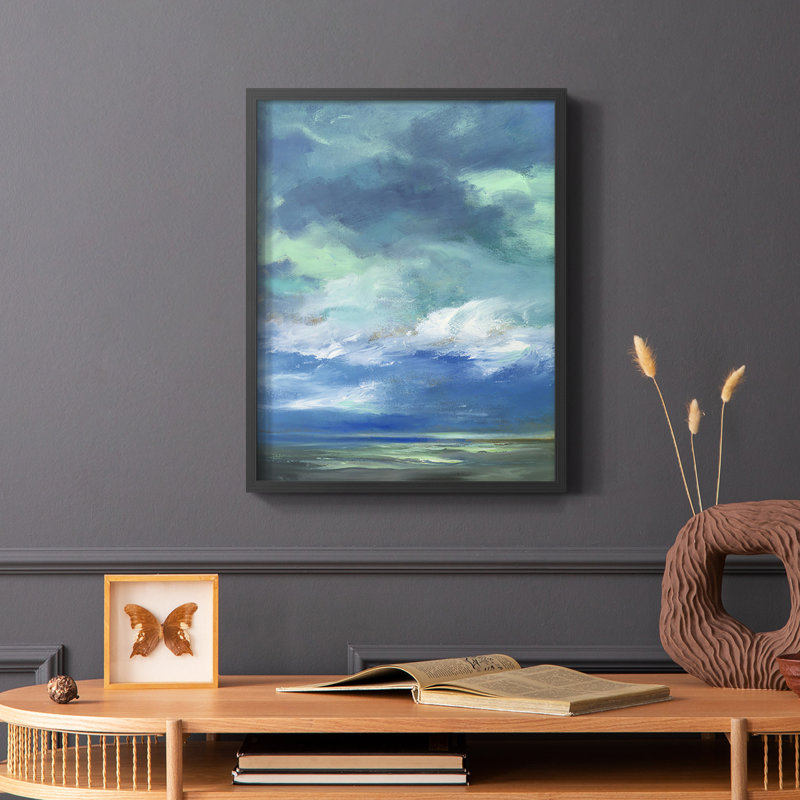 «Island Morning», reproduction encadrée - bois massif, Noir, H 14 po x l 11 po