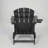 HDPE Folding Adirondack Chair with Cup Holder - Black-1371452897