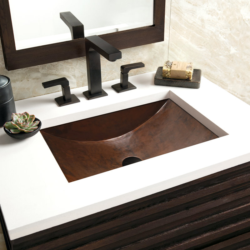 Avila Rectangular Undermount Bathroom Sink, Foundry Polished Nickel