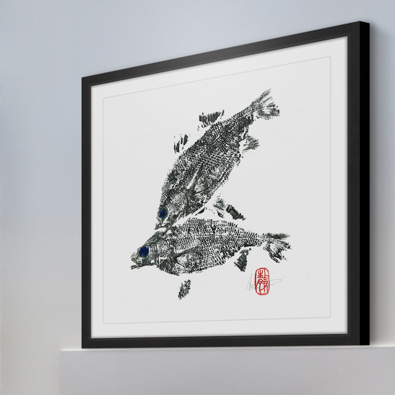 « love baiser », reproduction d’art encadrée, H 32 po x l 32 po x P 1,5 po