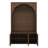 Hall Tree Entryway Organizer, Storage Bench With 3 Cabinets Adjustable Shelves, Retro Arched Coat Rack With 4 Golden Hooks-709492875