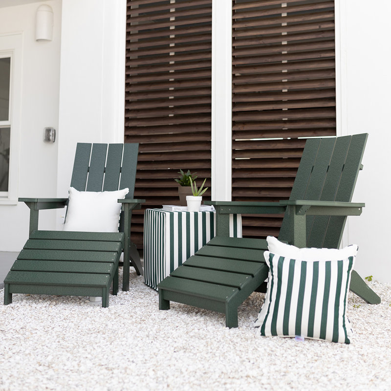 Fauteuil Adirondack berlinois Berlin, Dessus écume de mer avec base blanche