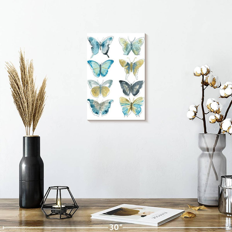 Brampt Butterfly Blues I, 12" H x 8" W
