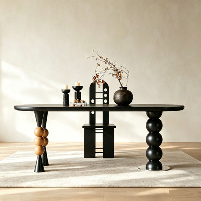 French Retro Ash Wood Table