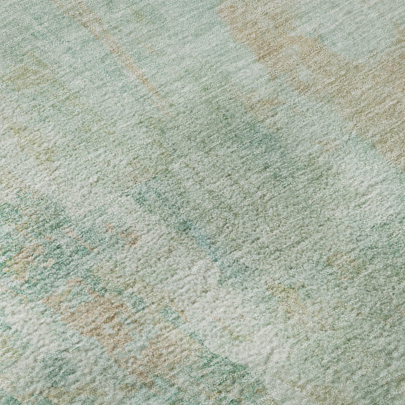 Premium Machine Washable Mayfield AMF2310 Abstract Rug, 10' x 14', Turquoise