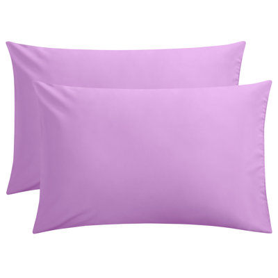 2 Pack Microfiber Pillow Cases with Envelope Closure, Wrinkle & Stain Resistant Breathable Pillowcases
