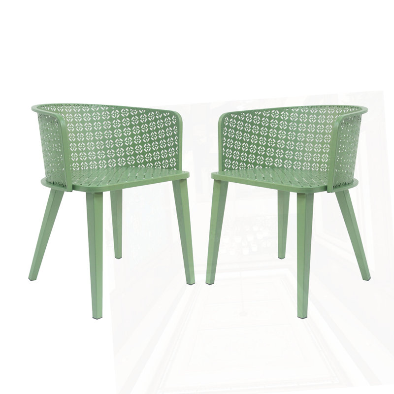 Outdoor Dining Chair(Set Of 2), Green