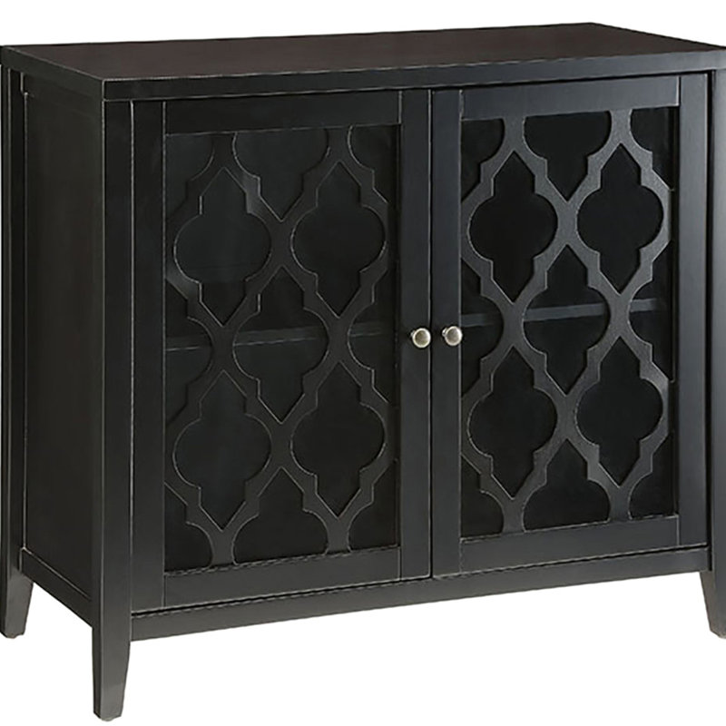 Console noire avec rangement et tablette chic: Elevate Spaces