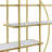 70.8 Inch Round Office Bookcase Bookshelf, Display Shelf, Two Drawers,Frame