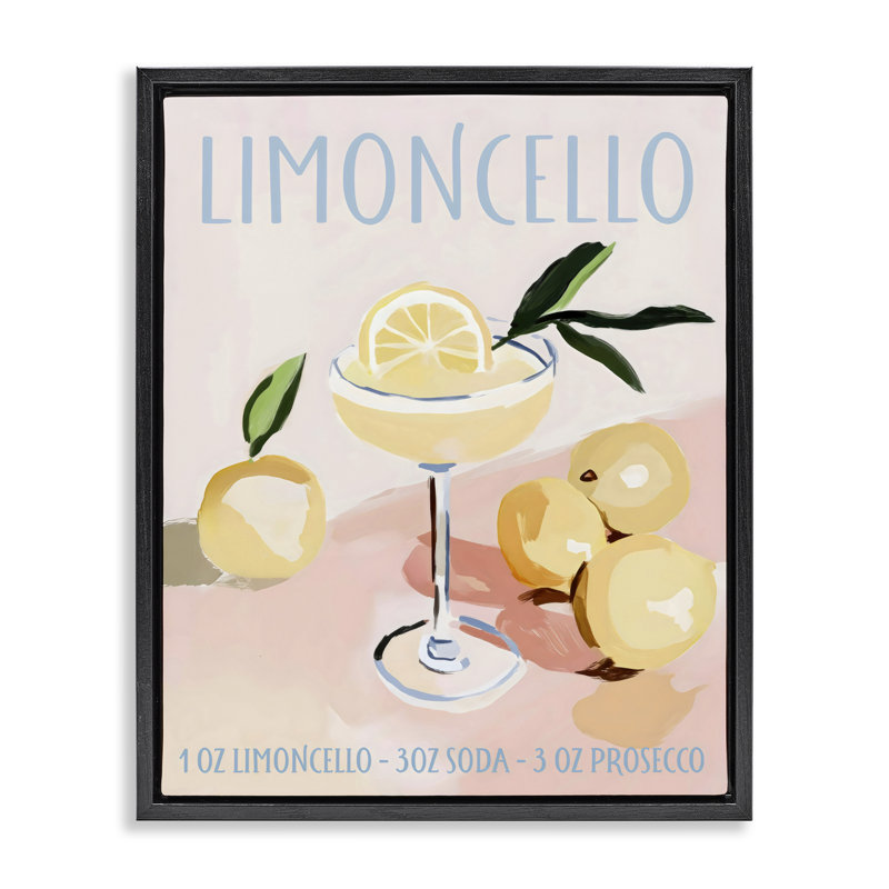 Cadre flottant Limoncello, 31 x 25, Cadre flottant noir de jais