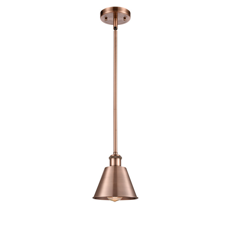 Luminaire suspendu en forme de larme à 1 lumière Farlane, Ampoule non incluse, Cuivre antique, Cuivre antique
