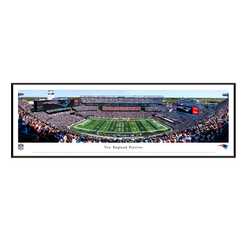 New England Patriots Framed Panoramic Print on Paper