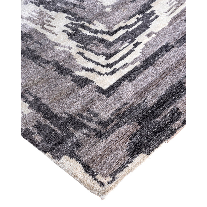 Overdyed One-of-a-Kind Rectangle 9'1" X 12' Hand Knotted Area Rug