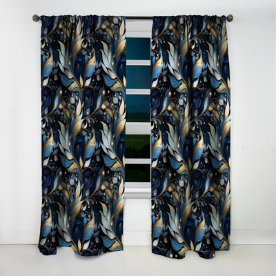 Midnight Mirage Moody Patterns II - Bohemian Curtain - Velvet Room Darkening - 1 panel