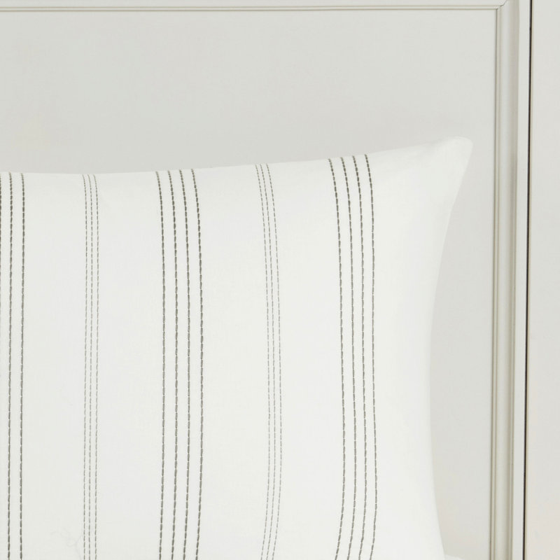 Édredon en coton très grand - blanc / gris, confort moderne