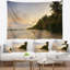 Tapisserie en soirée de plage tropicale seascape-28509906