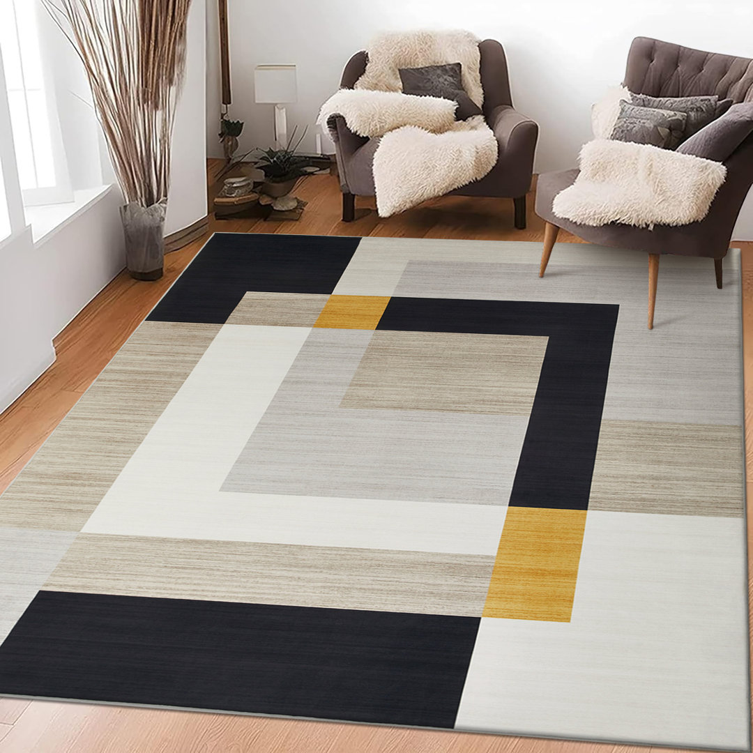 Oriental Machine Tufted Shag Area Rug
