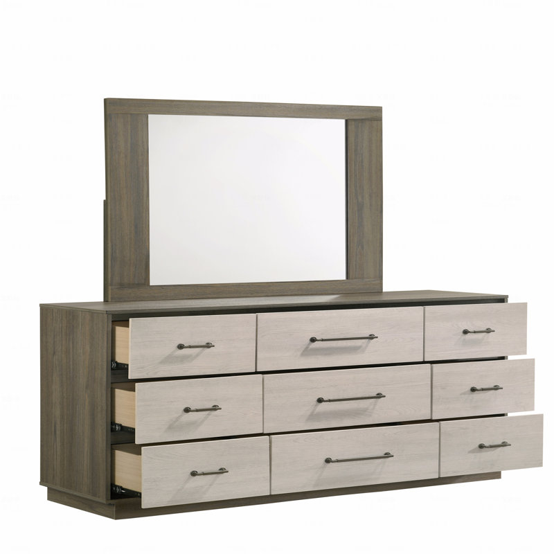 Miroir d'appoint moderne avec cadre en bois