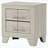 Rustic Cream 2-Drawer Nightstand Bedside Table