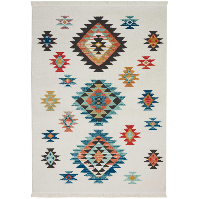 Southwestern Indoor Rug, Rectangle 6'7" x 9'7"