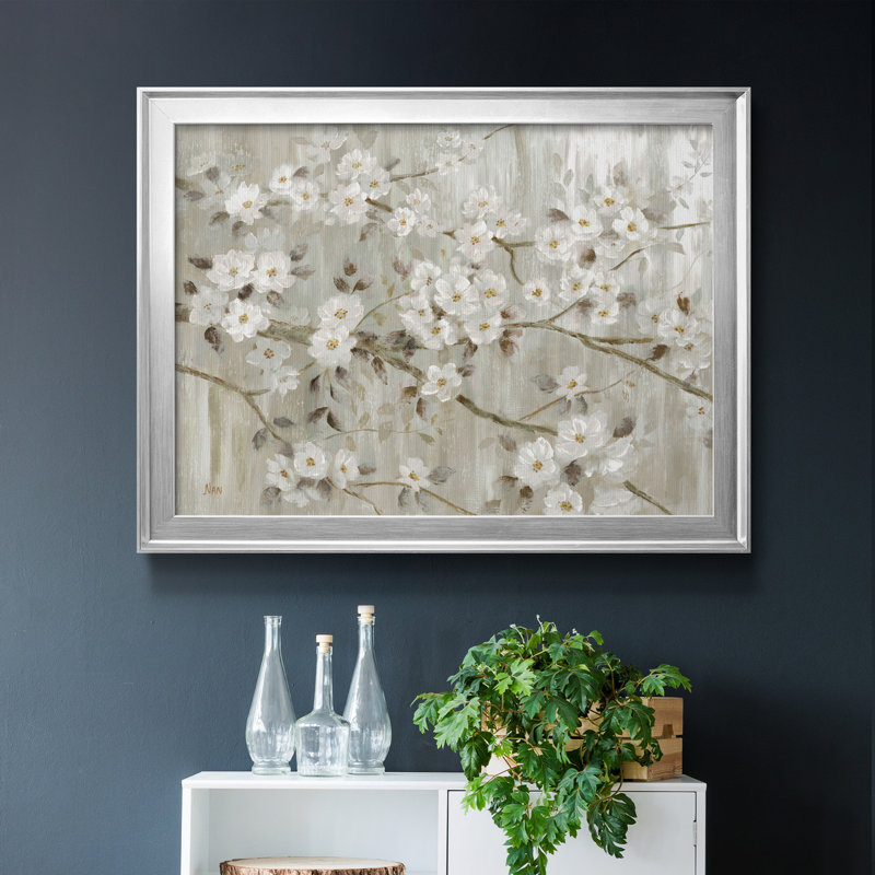 «Neutral Spring» - peinture encadrée, H 26,5 po x l 36,5 po x P 1,5 po, Silver Framed Canvas