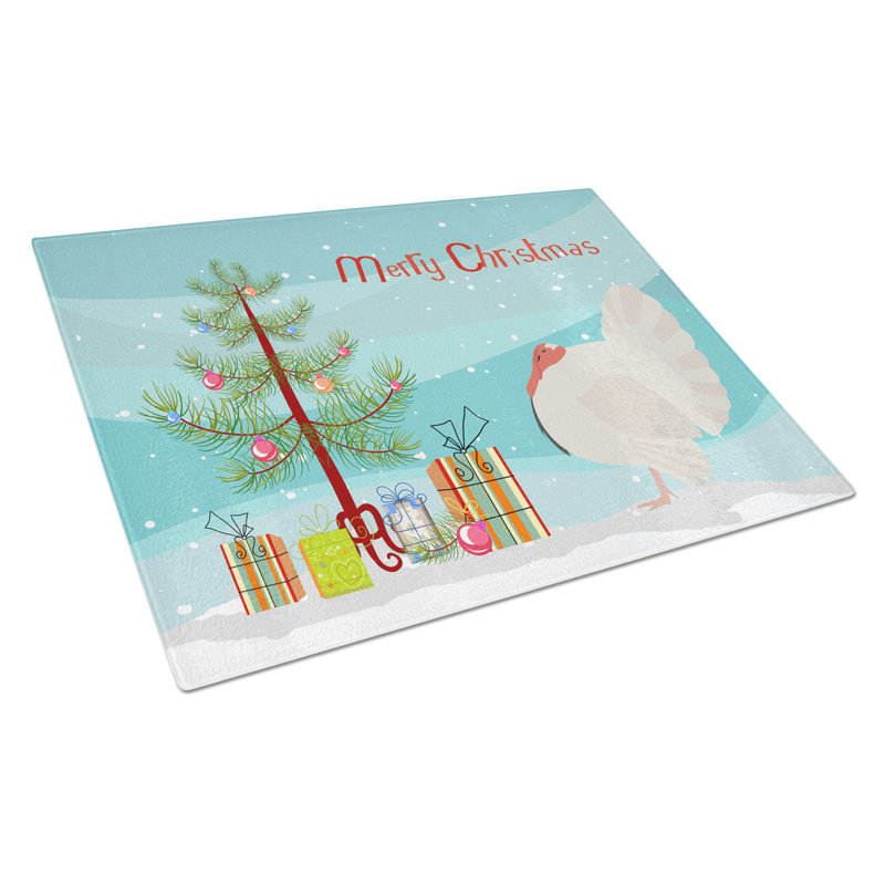 Caroline's Treasures Tempered Glass Holland Turkey Christmas Cutting Board