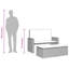Banc de patio avec coussins et repose-pieds en polyester gris Latitude Run®