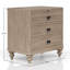 Table de chevet 3 tiroirs, finition sable