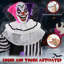 HOMCOM 173cm 68" Laughing Clown Outdoor Halloween Decoration, Animated