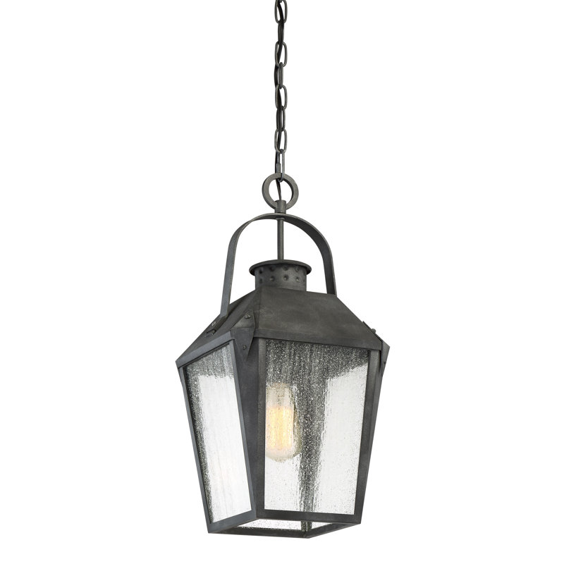 Lanterne suspendue d'extérieur noire tachetée H 21,25 po Cappiello