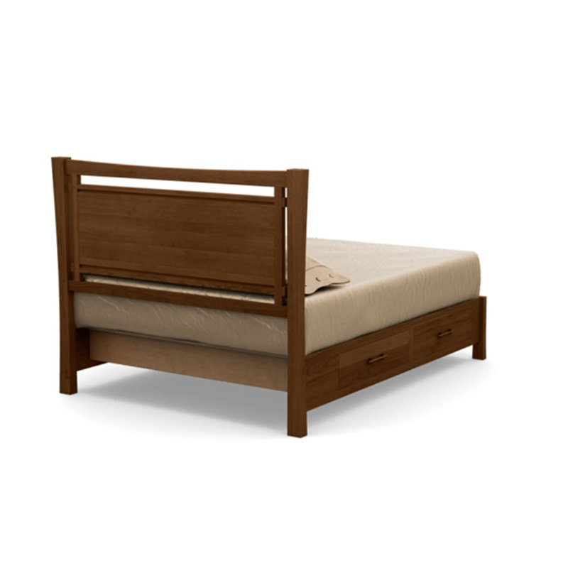 Monterey Upholstered Bed, King, Onyx, Saddle Cherry