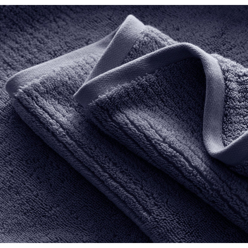 Turkish Ultra Plush Towel Set, Coastal Navy, 6 Pieces: 2 Bath Towel, 2 Washcloth, 2 Hand Towel