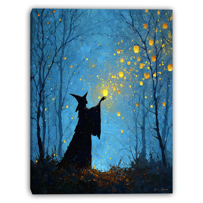 «Witch with Lanterns», art mural sur toile tendue