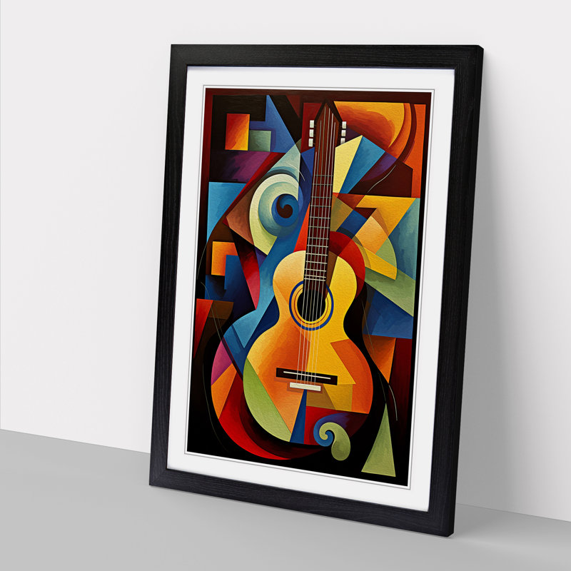 Guitar Cubism No.3 - Framed Print