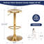 Bar Stools Set of 2, Adjustable Height Swivel Bar Stools, Metal Airlift Barstools, Backless Counter Height Bar Chairs for Kitchen Dining Room Pub Cafe-1089634143-1089634142