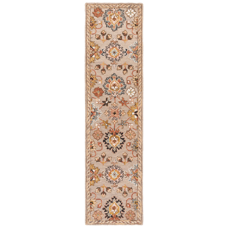 Tapis marocain en laine touffeté à la main, Tapis de couloir 2 pi 3 po x 9 pi