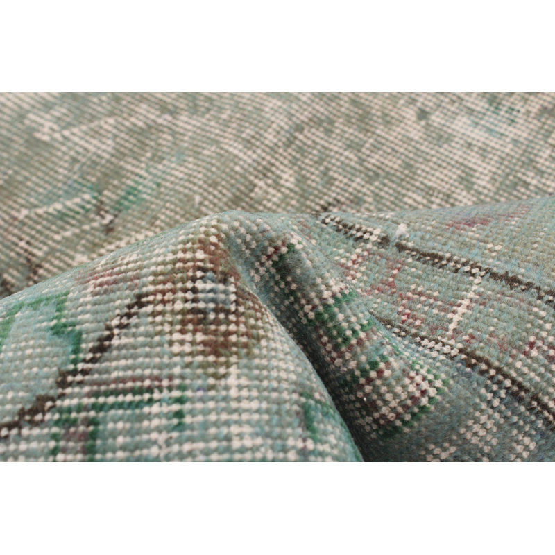 Tapis bleu clair à transition de couleur 4 pi 11 po x 8 pi 11 po