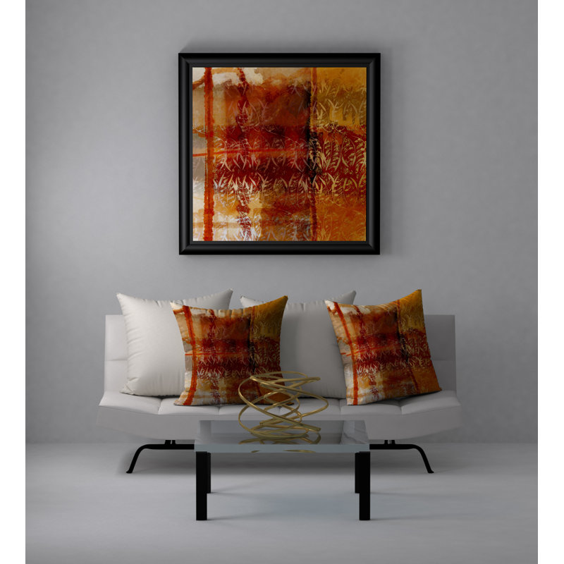 Abstract Throw Pillow, 18" H x 18" W